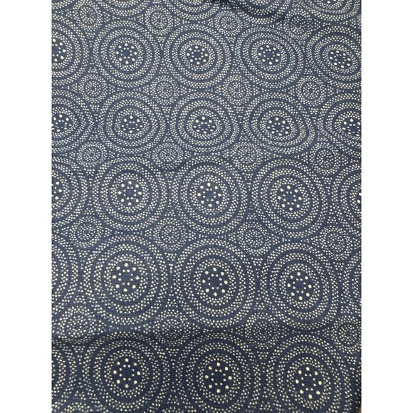 Three Cats Cotton Fabric 1/4 yard x 34" Blue Circular Dot Pattern Stiff Material - Picture 1 of 7